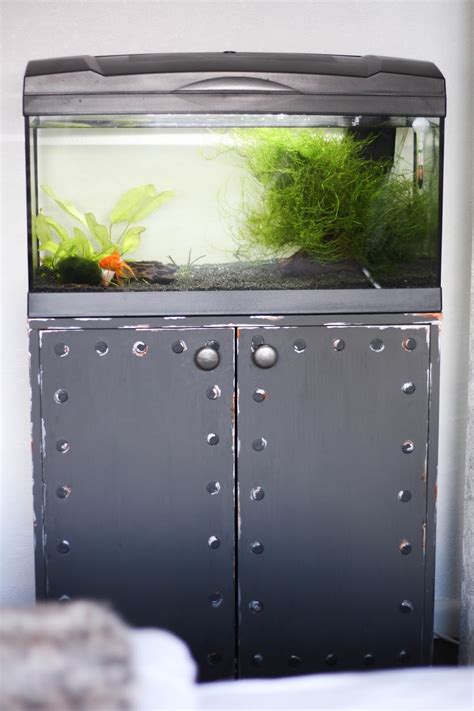 Jean Graham's Blog: DIY | Turn an old fish tank cabinet into a vintage faux metal piece