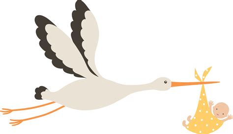 Stork and baby 27961411 Vector Art at Vecteezy