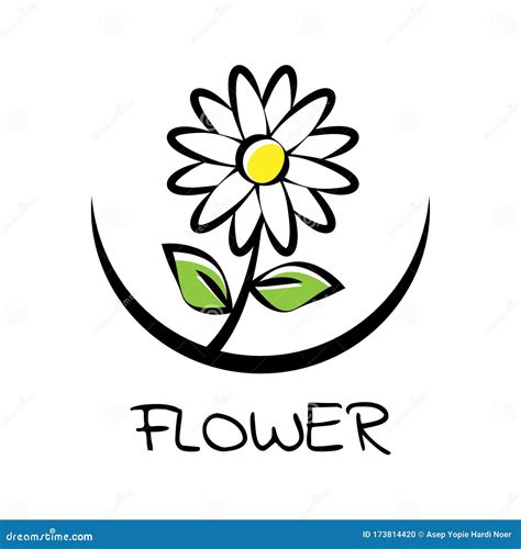 Logo Daisy Cartoon Vector | CartoonDealer.com #8820229