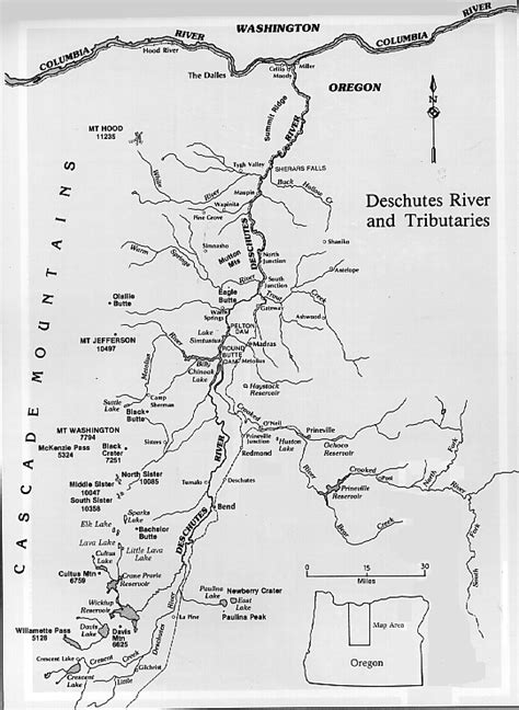 Deschutes River and Tributaries Map | PNW Hiking | Pinterest | Rivers