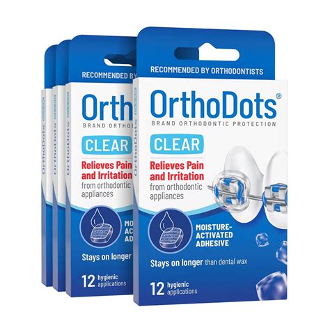 OrthoDots CLEAR (48 Count) - Moisture Activated, Silicone Dental Wax ...