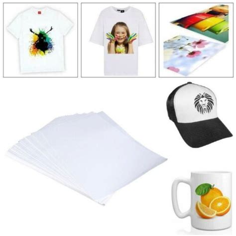 100PCS Heat Transfer Paper For T Shirts Iron On Heat Press Fabrics ...