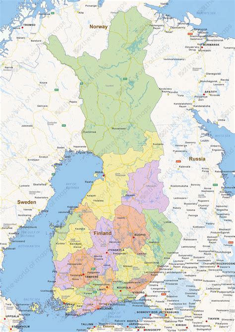 Detailed Map Of Finland