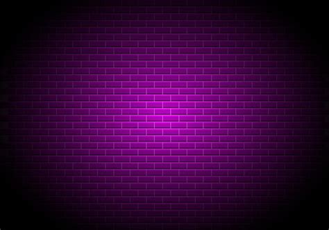 Brick wall with purple neon lightning. Stonewall texture background ...