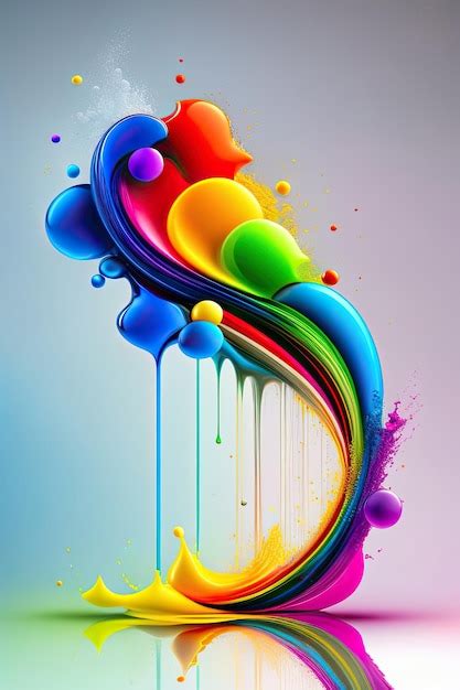 Premium Photo | Rainbow paint splash