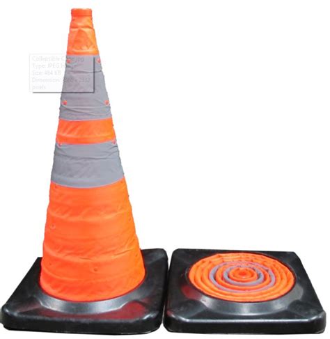 Collapsible Traffic Cone with Light - 28" Collapsible Cones-trafficsafetywarehouse.com