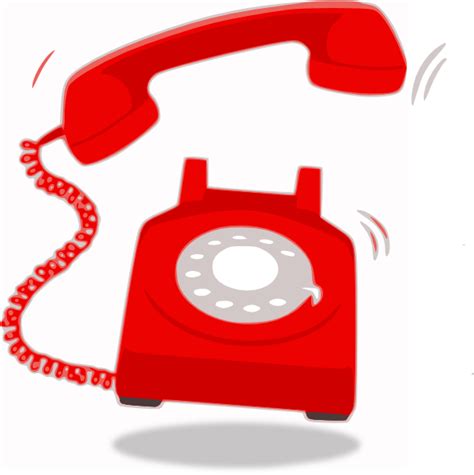 Ringing Red Telephone Clip Art at Clker.com - vector clip art online, royalty free & public domain