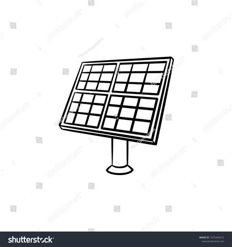 Solar Panel Industry Hand Drawn Outline Stock Vector (Royalty Free ...