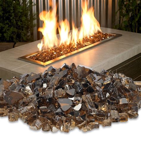 1/2 Inch Copper Reflective Fire Glass 10 lb / American Fireglass - The ...