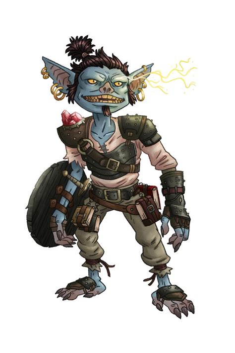 The Art of M. S. Corley: Pathfinder Blue Goblin