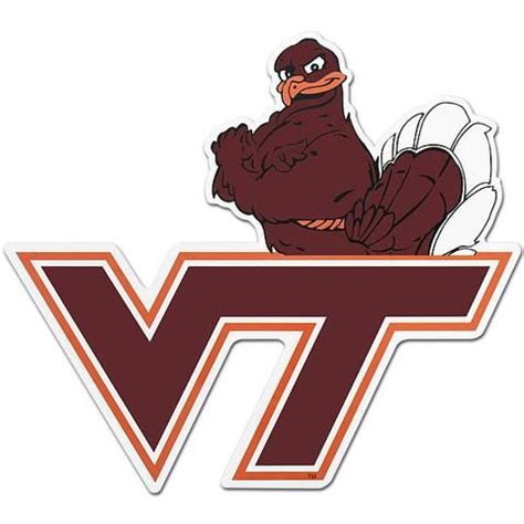 Virginia Tech Logo with Hokie Bird Car Magnet | Hokie bird, Virginia ...