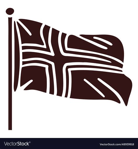 Norway waving flag design Royalty Free Vector Image