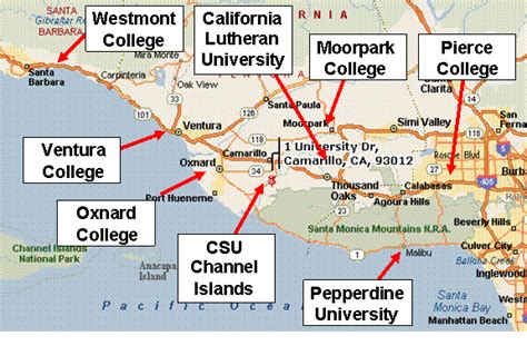 Map California Universities Colleges