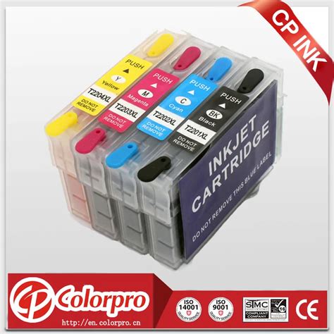 4PK T2201XL T2204XL edible ink cartridge for epson Expression XP 320,XP 420,XP 424,WorkForce WF ...