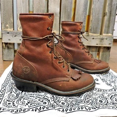 Womens Kiltie Roper Boots Size 8 US / Vintage Double H Lacer | Etsy | Roper boots, Boots ...