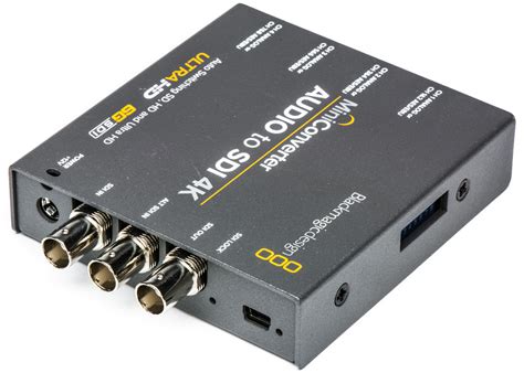 Blackmagic Mini Converter - Audio to SDI 4K - Embedder - Bstock (Open Box/No Inside Packaging)