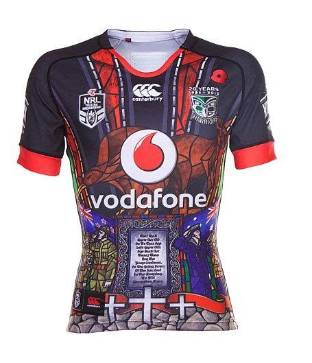 Shop here for NZ Auckland Warriors NRL Rugby League Jerseys and shorts - NZ Warriors 2015 Anzac ...