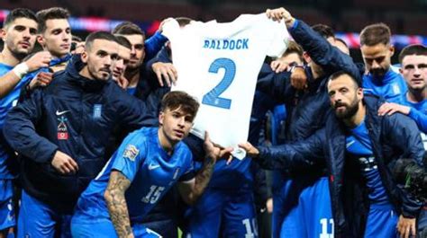 George Baldock death: Greece players pay tribute after historic win ...