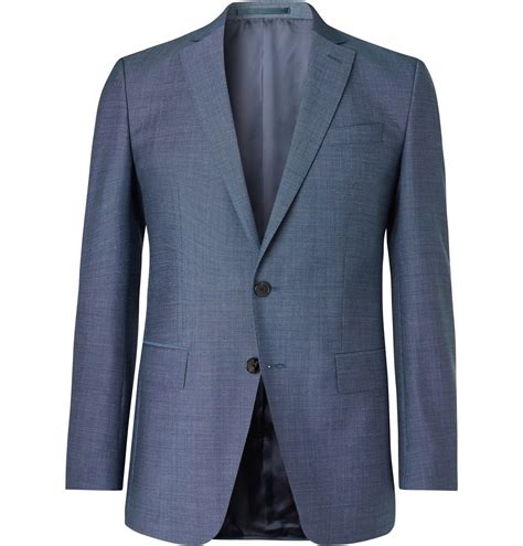 Hugo Boss - Slim-Fit Birdseye Virgin Wool Suit Jacket - Blue Hugo Boss