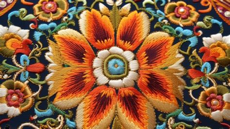 Premium AI Image | Embroidery traditional design pattern