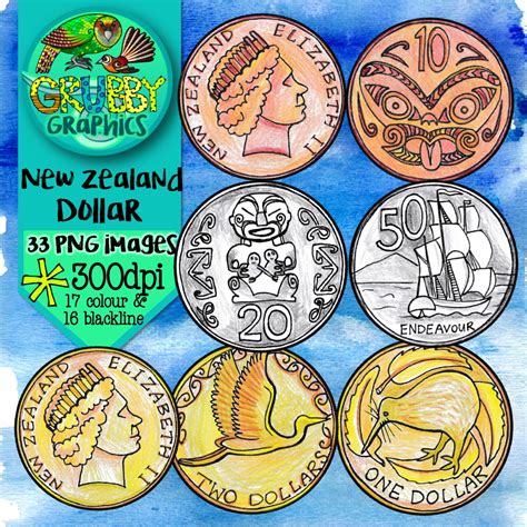 New Zealand Dollar (Currency Clip Art)