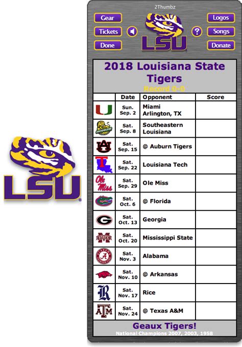 Printable Lsu Football Schedule 2023 2024