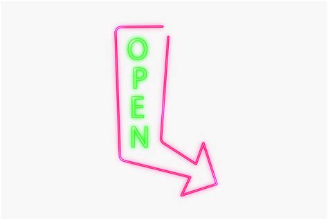 Open Clip Neon - Neon Sign Clip Art , Free Transparent Clipart - ClipartKey