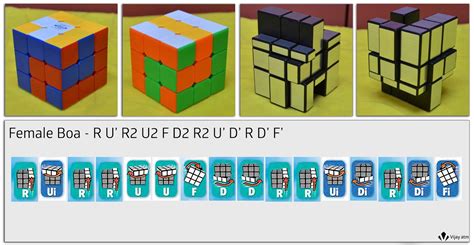 Vijayatm: Rubik's cube fun patterns - Normal vs Mirror cube