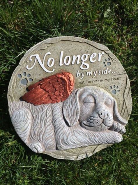 DOG MEMORIAL GARDEN STEPPING STONE plaque grave marker pet headstone ...