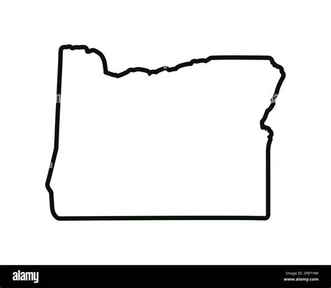 Oregon state map. US state map. Oregon outline symbol. Vector illustration Stock Vector Image ...