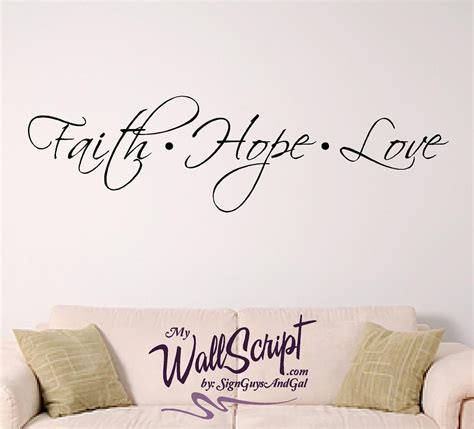 Faith Hope Love wall graphic