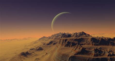 Desert Plateaus Under a Gas Giant : r/spaceengine