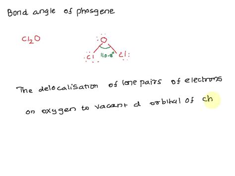 SOLVED: What is the bond angle in phosgene (Cl2O)? Write the number with the word degrees following.