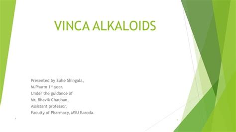 Vinca alkaloids | PPT