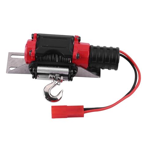 Mgaxyff Model Vehicle Accessory Simulation Motor Winch for TRX-4 SCX10 1/10 Scale RC Crawler Car ...