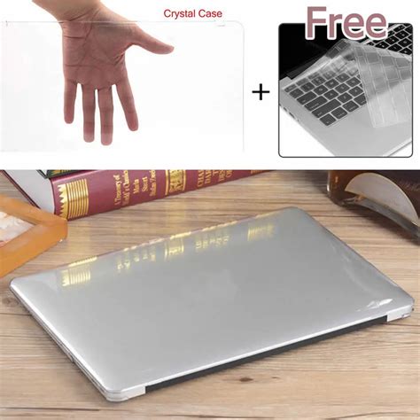 Hot Glossy Crystal Clear Hard Plastic Laptop Case + Keyboard Cover for Macbook Air Pro Retina 11 ...