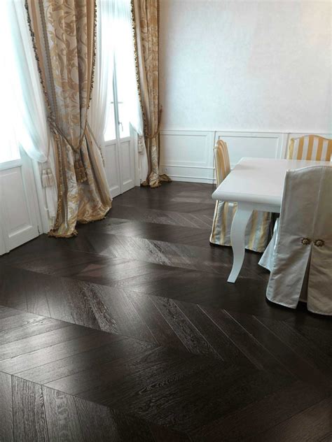 Wenge Chevron - A Beautiful Wenge Effect Coloured Oak Floor