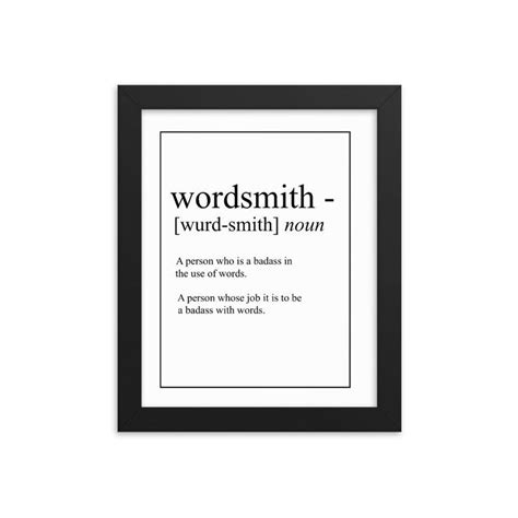 Humorous Wordsmith Definition Poster Geek Art Funny Art - Etsy ...