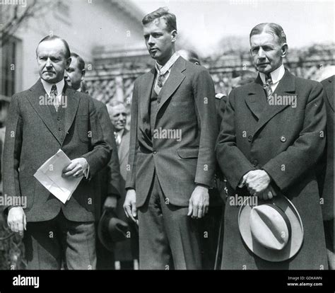 Charles A. Lindbergh receiving the Medal of Honor from U.S. President ...