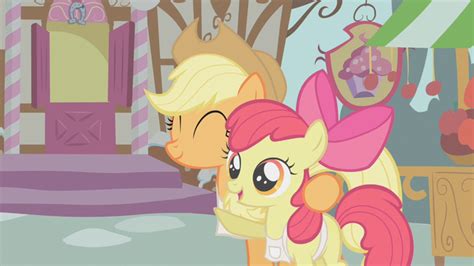 Image - Applejack hugs Apple Bloom S1E12.png | My Little Pony Friendship is Magic Wiki | FANDOM ...