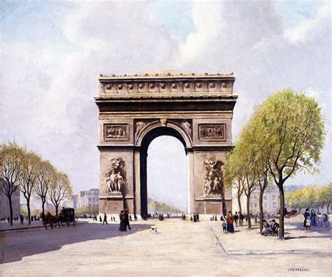 The Arc de Triomphe Painting | Jean Francois Raffaelli Oil Paintings