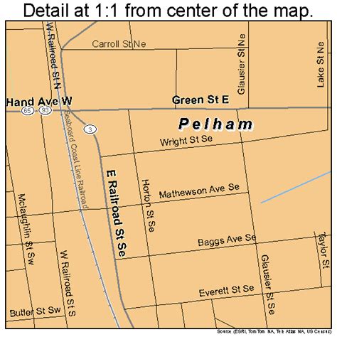 Pelham Georgia Street Map 1359976