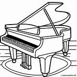 Coloring Page Of A grand piano Download Or Print For Free sketch template