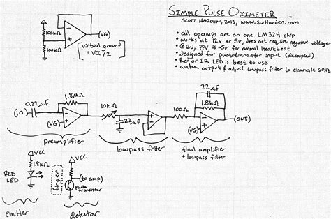 Simple Pulse Oximeter Circuit Diagram | Electronic Circuits Diagram