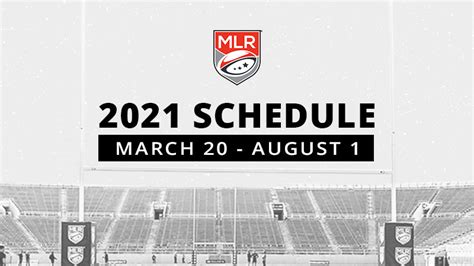 Major League Rugby Announces Updated 2021 Season Schedule - Major ...