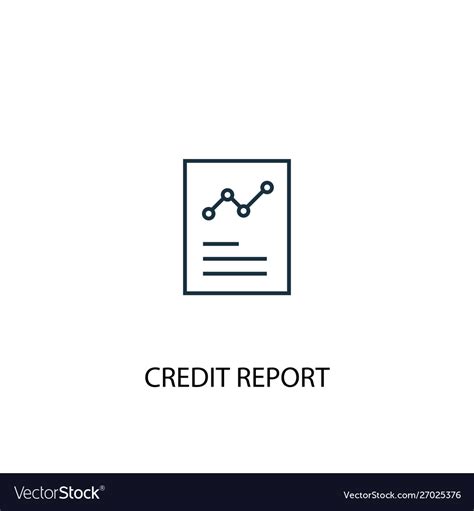 Credit report concept line icon simple element Vector Image