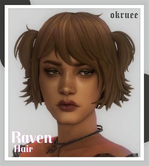 raven hair | okruee | Sims 4 cc möbel, Just in case, Sims4 clothes