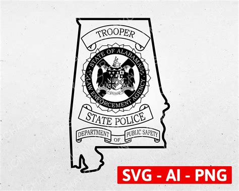 Alabama State Police Trooper Logo Version 2 AL Highway Patrol | Etsy in 2021 | State police ...