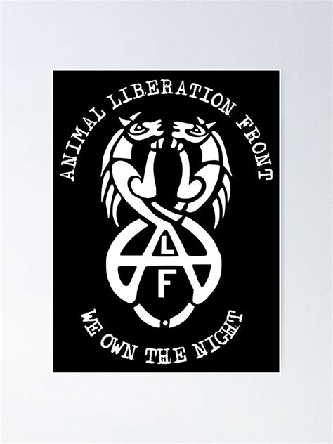 "Animal Liberation Front" Poster for Sale by ChatNoir01 | Redbubble