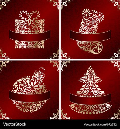 Elegant christmas cards Royalty Free Vector Image